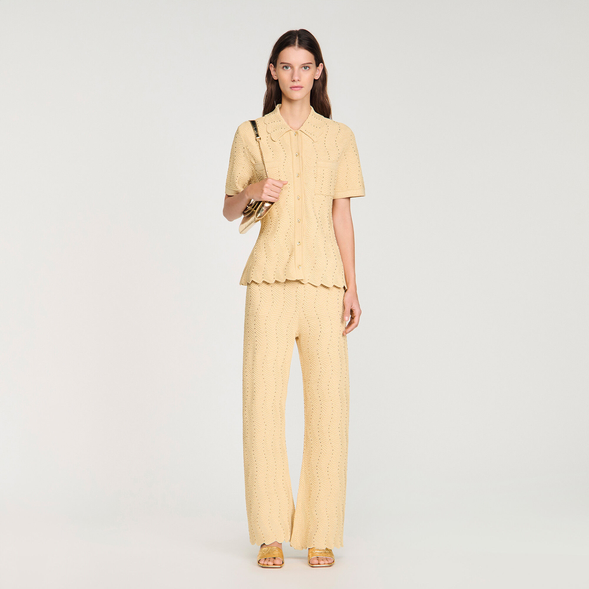 Strass Cardigan : Sweaters & Cardigans color Gold