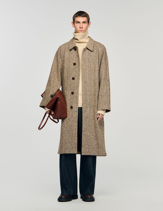 Oversized Wool Coat - SHPMA00407 | sandro-paris.com Oversized Wool Coat : Jackets & Coats color Brown