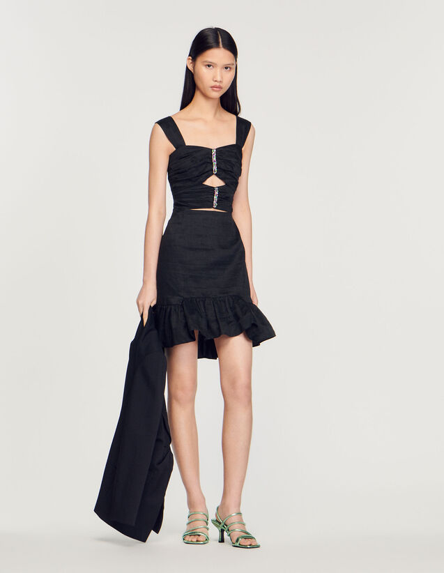 Short Dress With Jewels : Dresses color Black