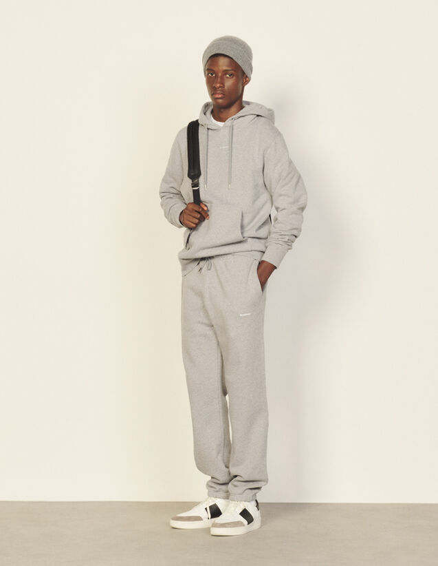 Joggers With Sandro Embroidery : Pants & Shorts color Mocked Grey