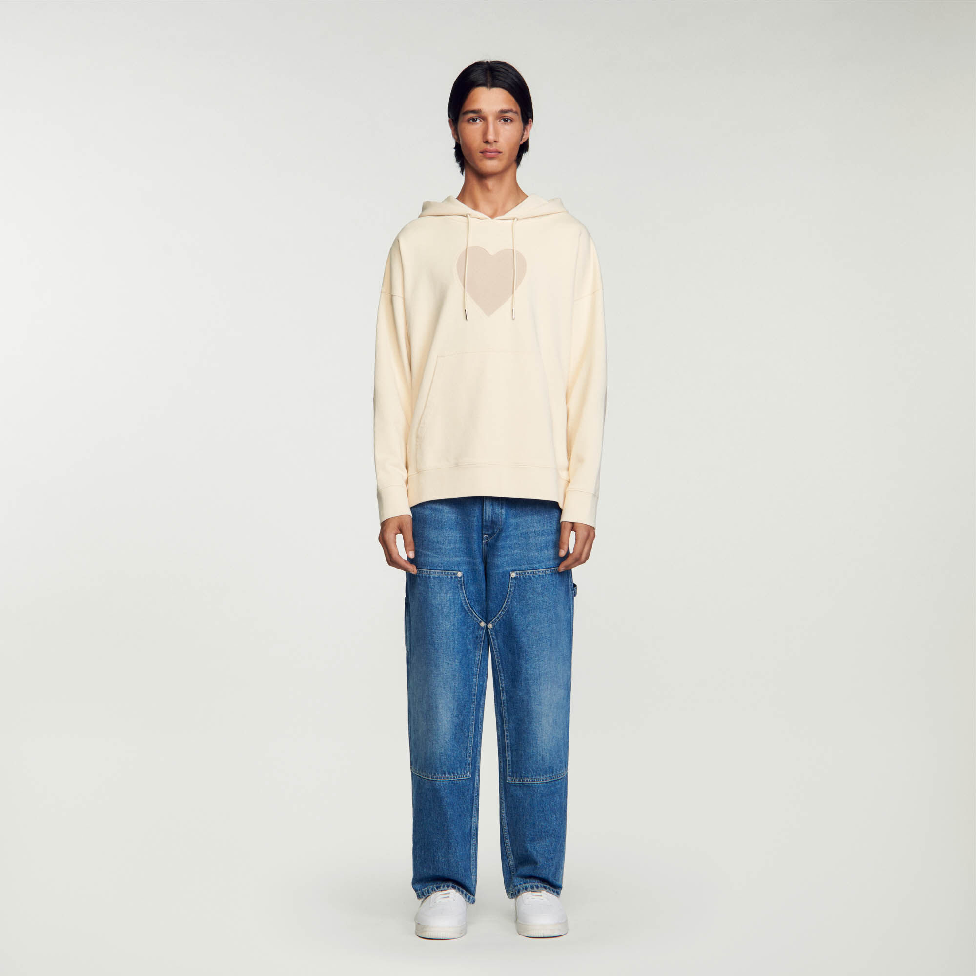 Fleece Hoodie : Sweaters & Cardigans color Pink