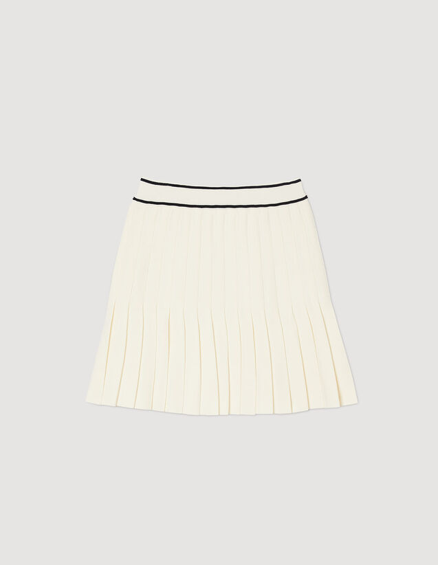 Short Pleated Skirt : Skirts & Shorts color Ecru