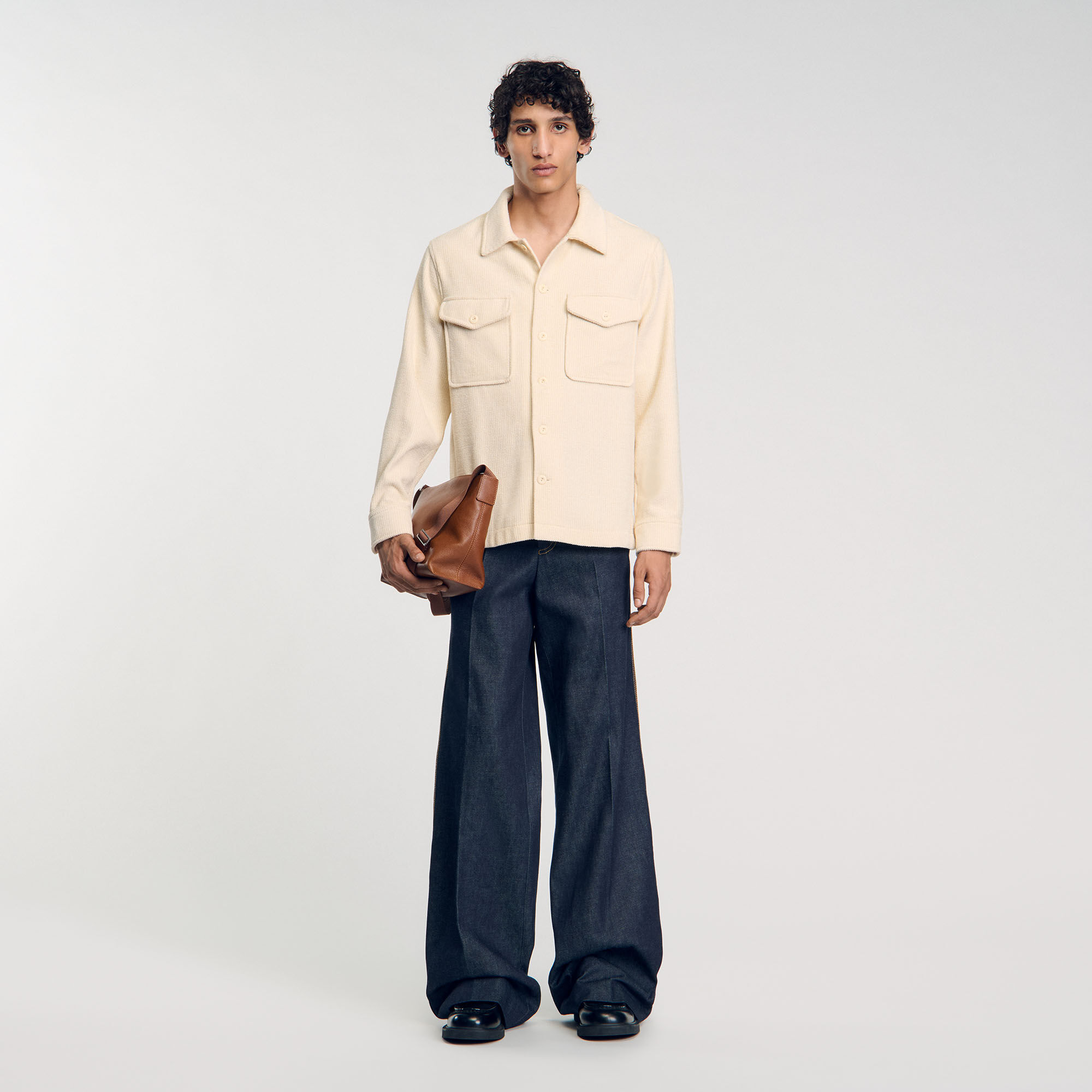 Corduroy Overshirt : Shirts color Beige