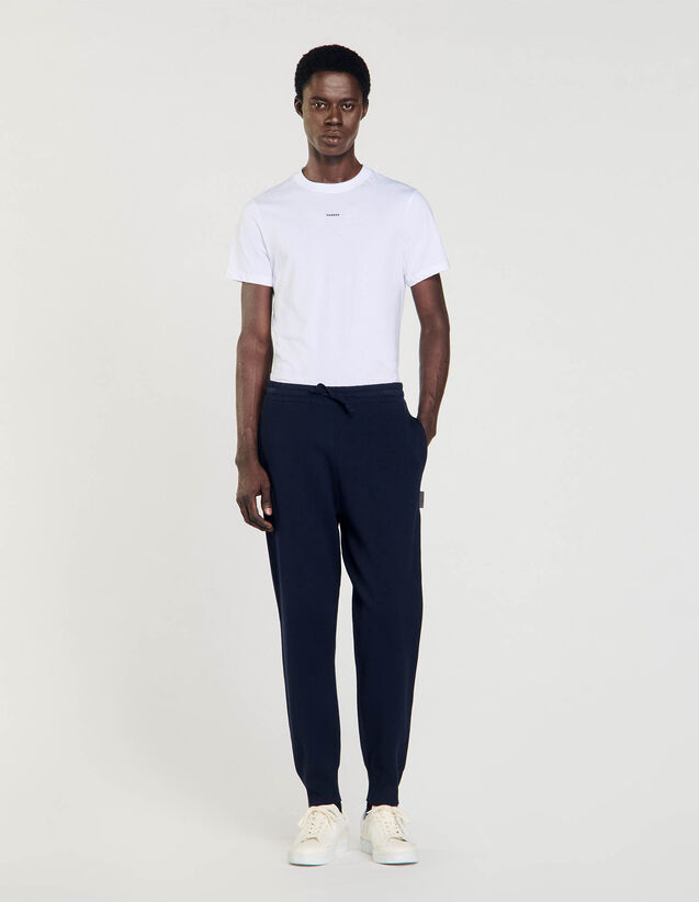 Knit Jogging Bottoms - SHPJO00079 | sandro-paris.com Knit Jogging Bottoms : Pants & Shorts color Black