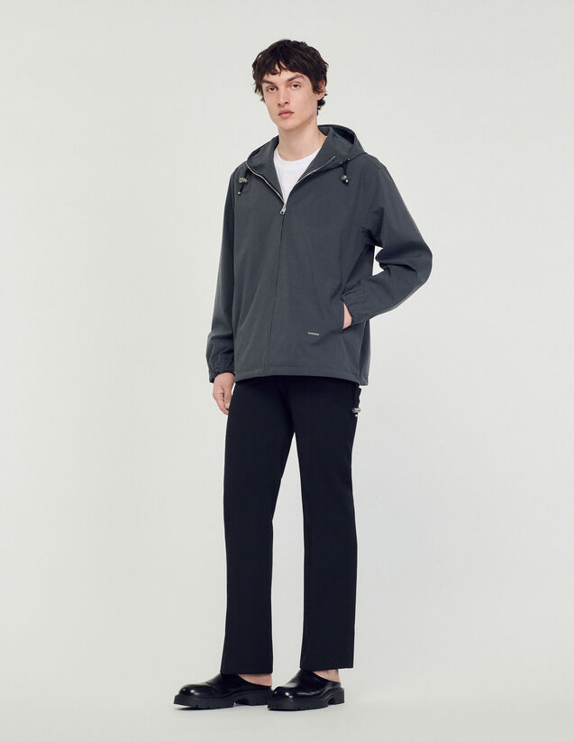 Hooded Jacket : Trench coats & Coats color Grey