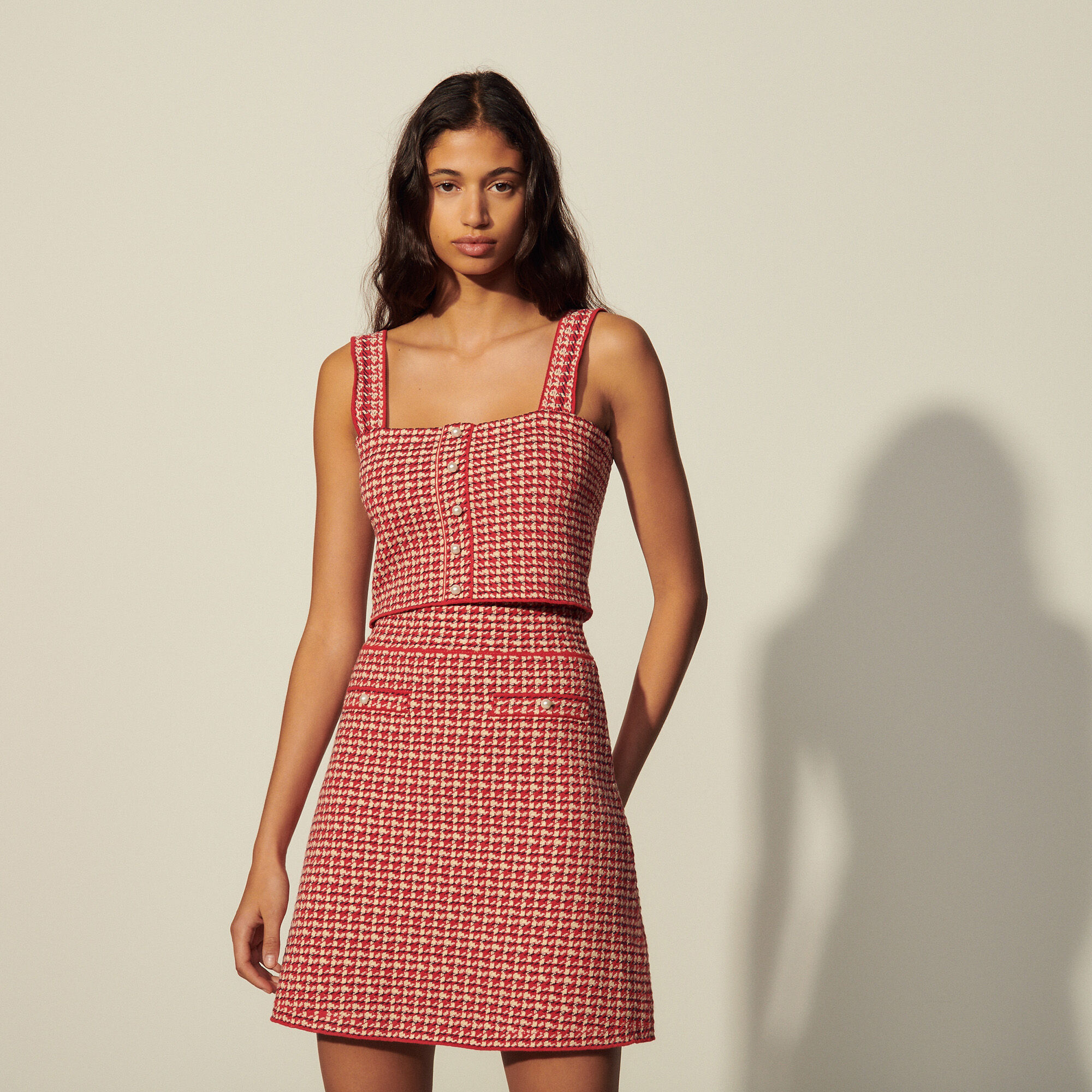 Sandro Tweed Mini Skirt ツイードミニスカート SANDRO Tweed mini skirt | THE OUTNET