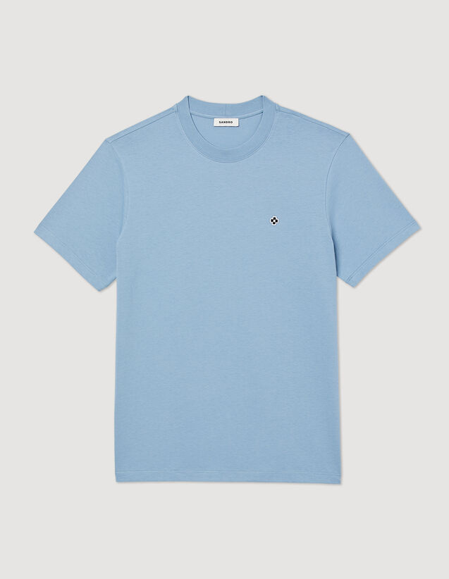T-Shirt With Square Cross Patch : T-shirts & Polo shirts color Blue