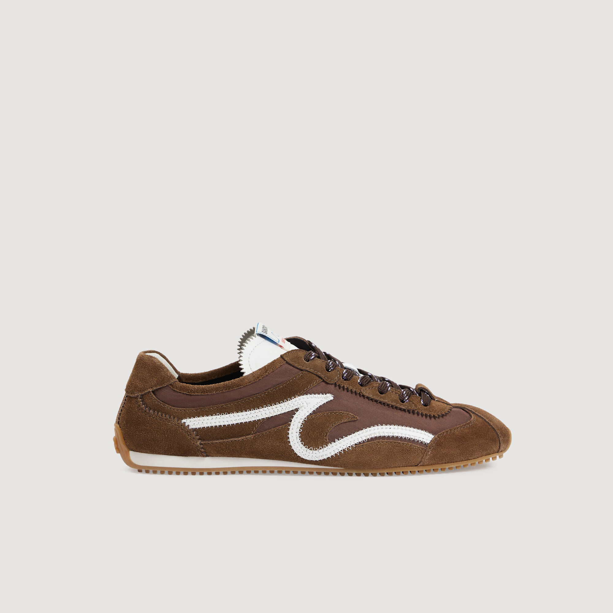 Light Wave Sneakers In Suede Leather : Trainers color Brown