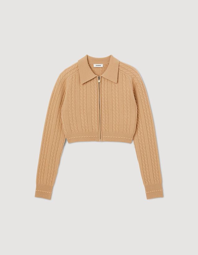 Cropped Knitted Cardigan - Sweaters & Cardigans - Sandro-paris.com