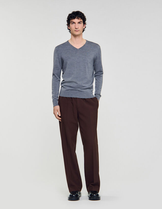 Fine Wool Jumper - SHPTR00677 | sandro-paris.com Fine Wool Jumper : Sweaters & Cardigans color Black