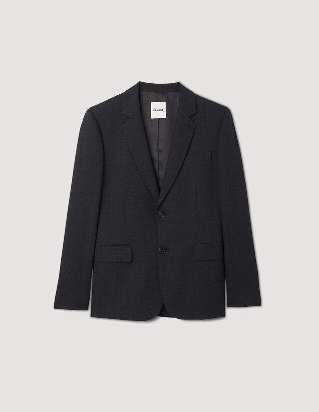 Wool Suit Jacket : Suits & Tuxedos color Dark Grey