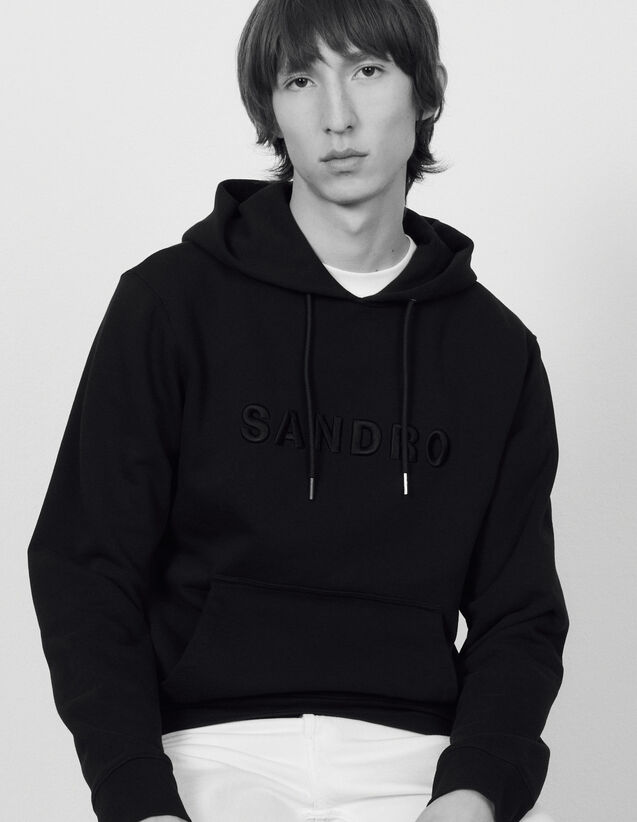 Embroidered Hoodie : Sweatshirts color Black