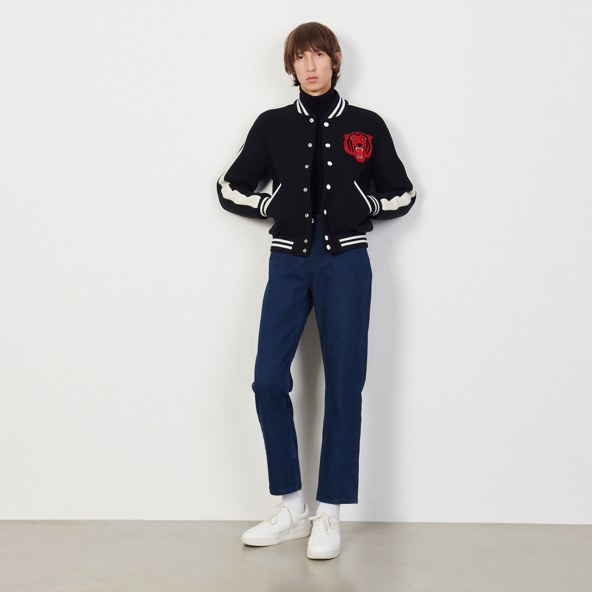 sandro paris varsity jacket