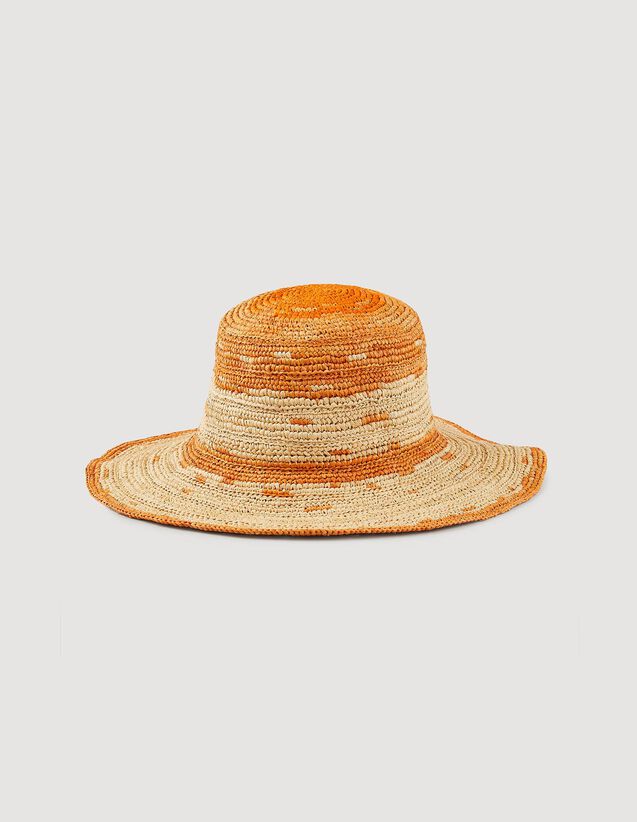Raffia Hat : SANDRO X LOUIS BARTHÉLEMY color Orange