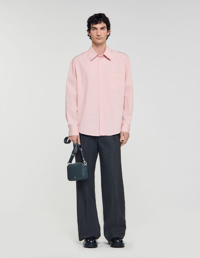 Striped Shirt - SHPCM01483 | sandro-paris.com Striped Shirt : Shirts color Sky Blue