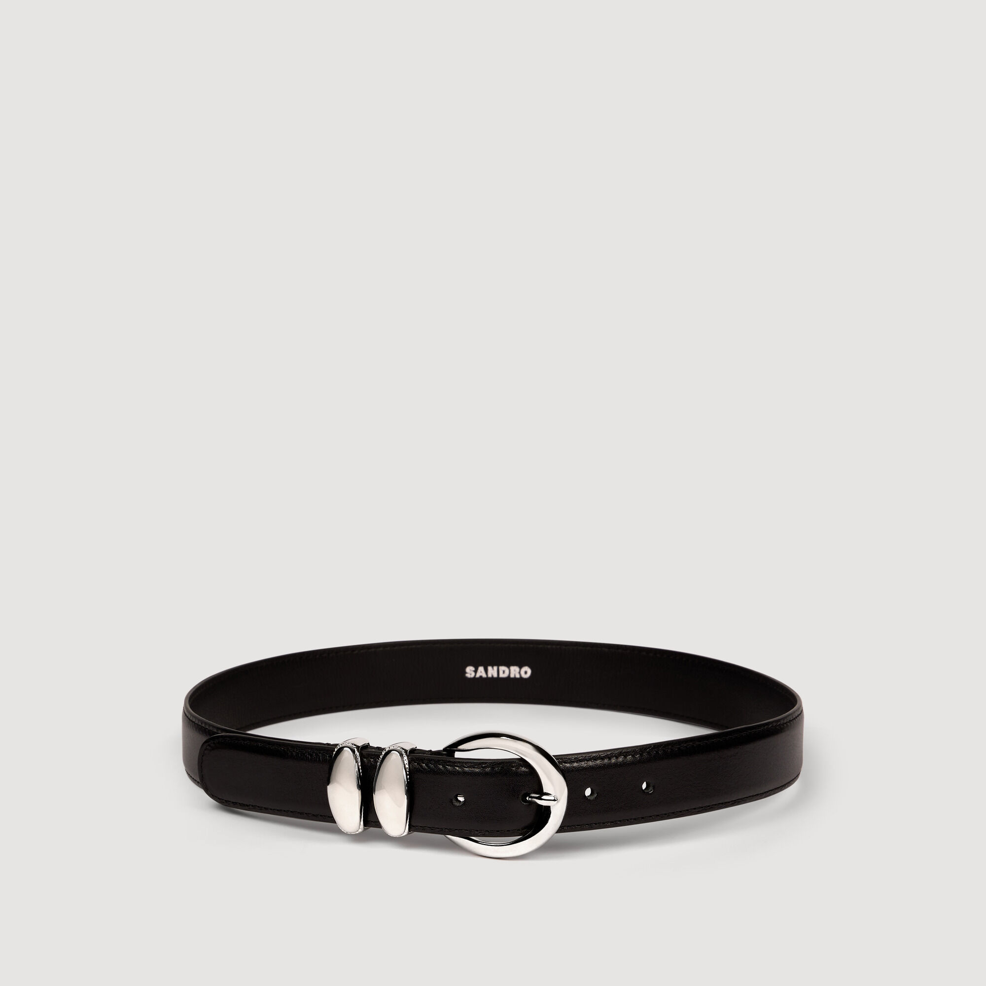 Smooth Leather Belt : Belts color Black