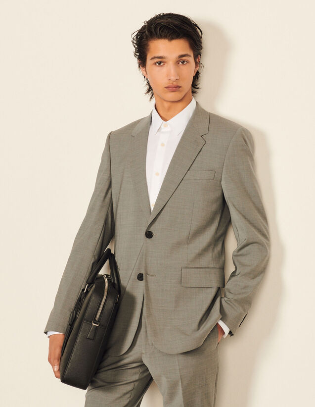 Stretch Suit Jacket : Suits & Tuxedos color Light Grey Mocked