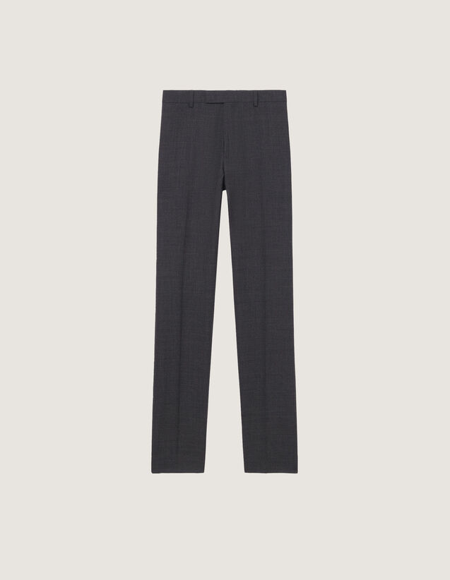 Wool Suit Trousers : Pants & Shorts color Mocked Grey