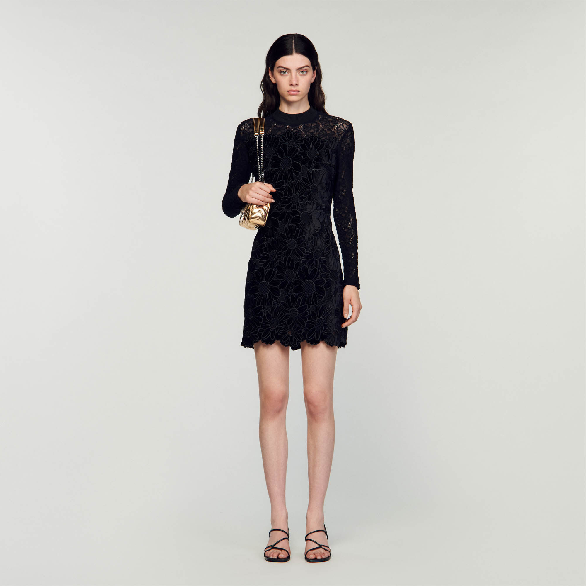 Daisy Guipure Dress : Dresses&nbsp; color Black