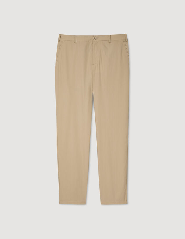 Cotton Carrot-Cut Trousers - SHPPA01420 | sandro-paris.com Cotton Carrot-Cut Trousers : Pants & Shorts color Black