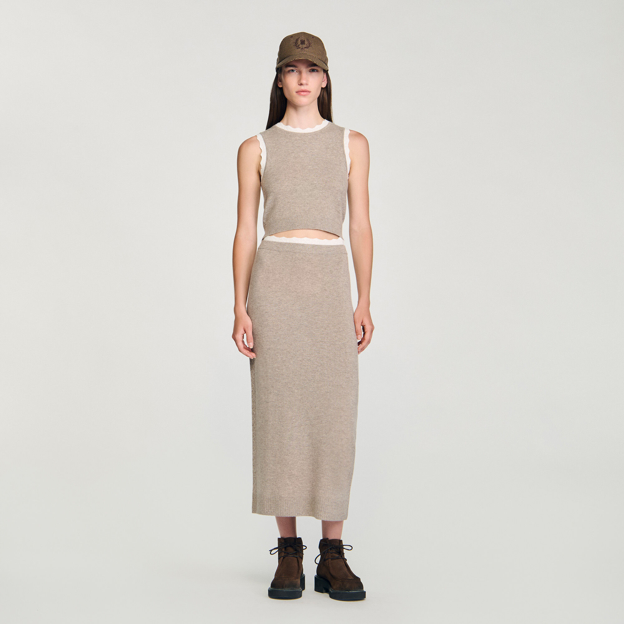 High-Neck Knit Jumper : Sweaters & Cardigans color Caramel