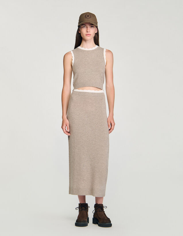 High-Neck Knit Jumper - SFPPU02644 | sandro-paris.com High-Neck Knit Jumper : Sweaters & Cardigans color Caramel