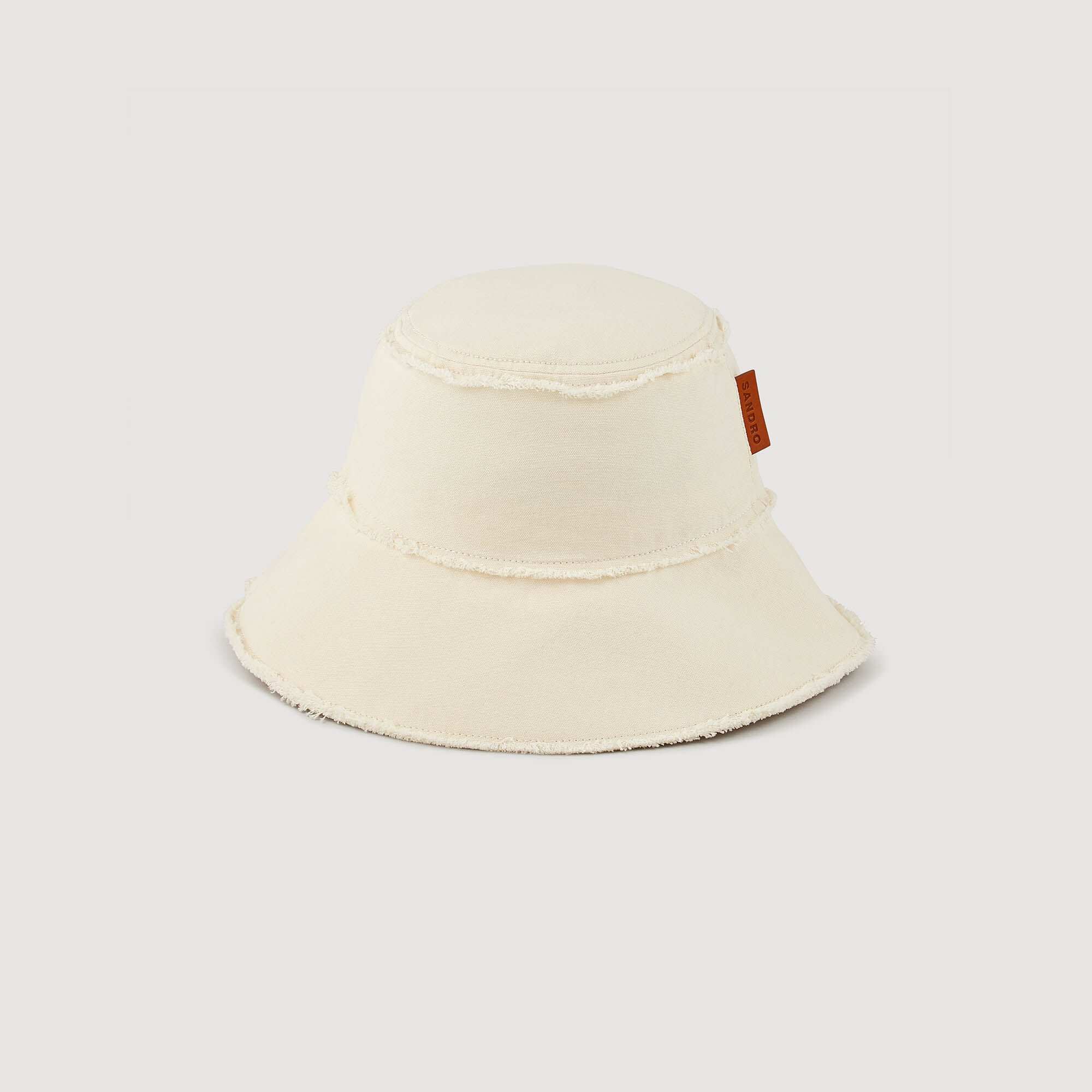 Cotton Canvas Bucket Hat : Other Accessories color Ecru