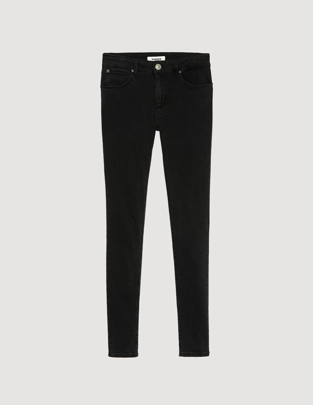 Slim Jeans With Regular Waist : Jeans color Black