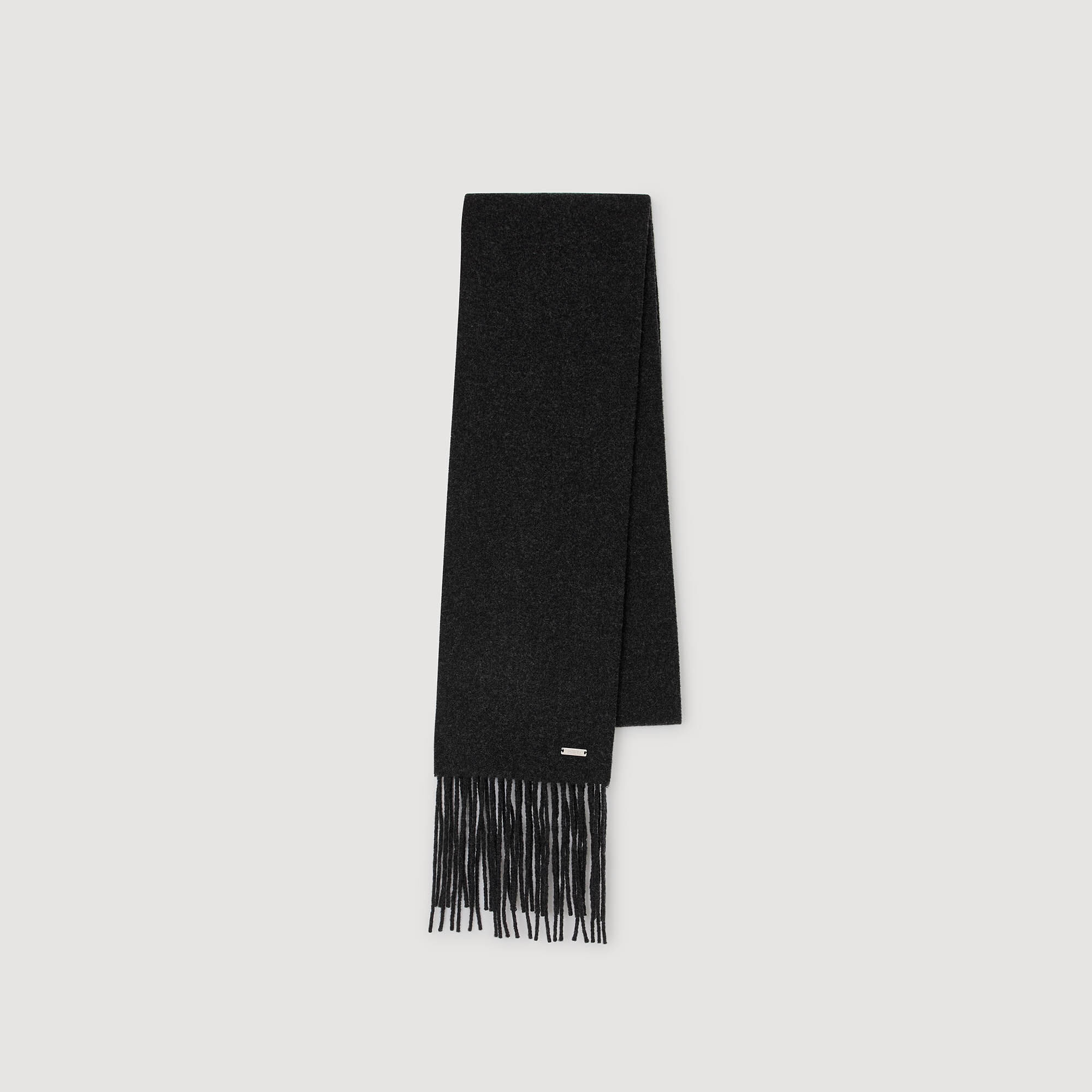 Fringed Wool Scarf : Scarves color 