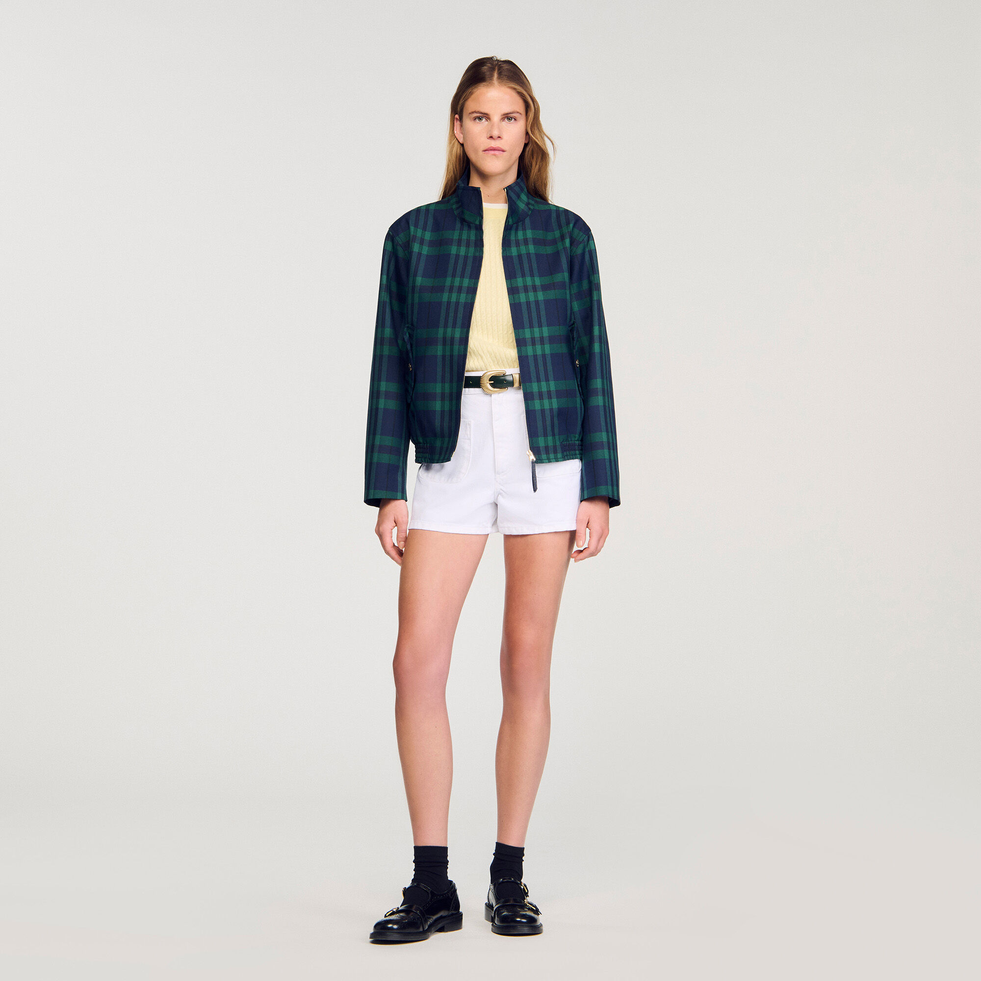 Checked Jacket : Blazers & Jackets color Green / Blue
