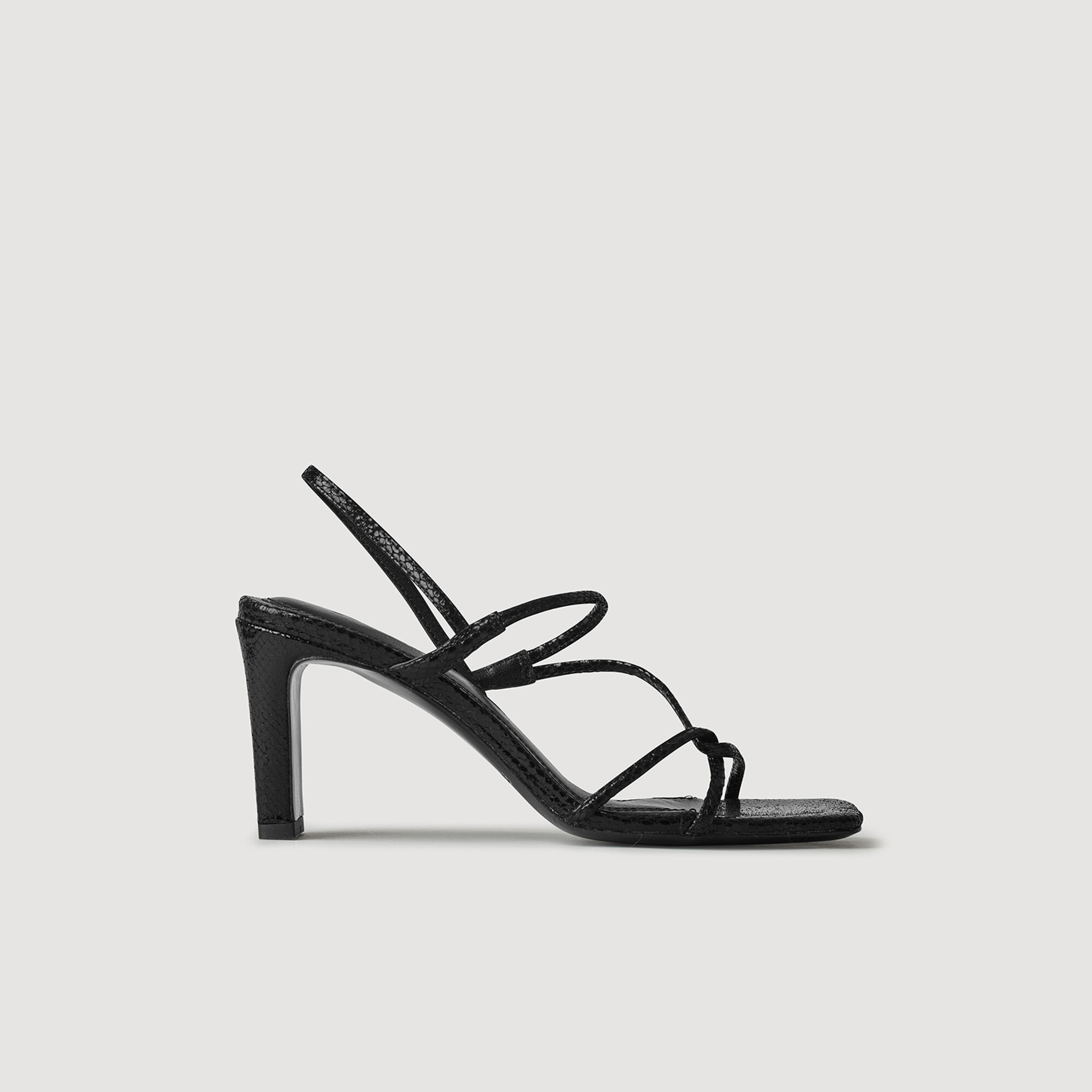 Sandals With Narrow Straps : Sandals color Black