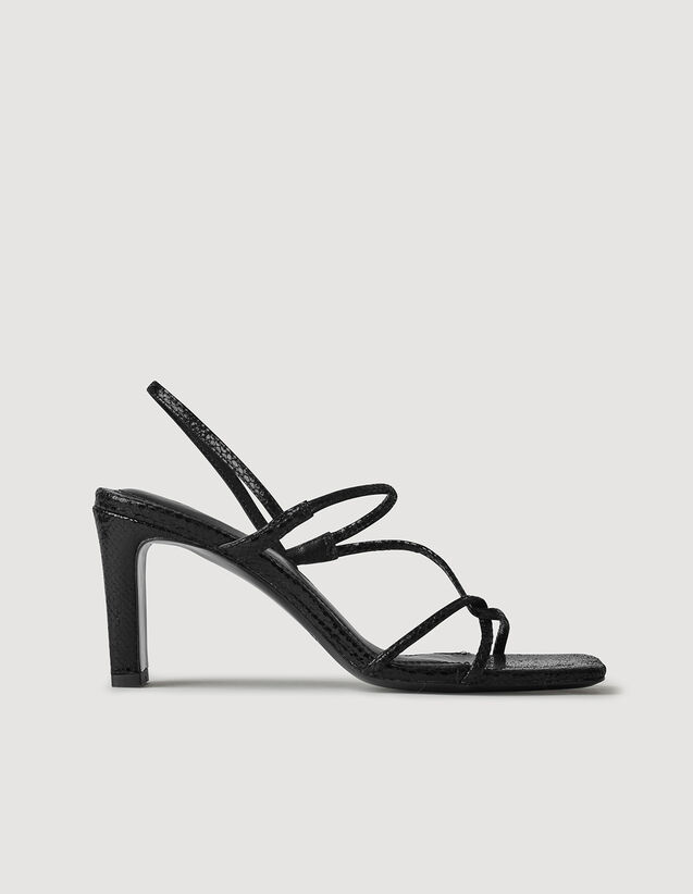 Sandals With Narrow Straps : Sandals color Black