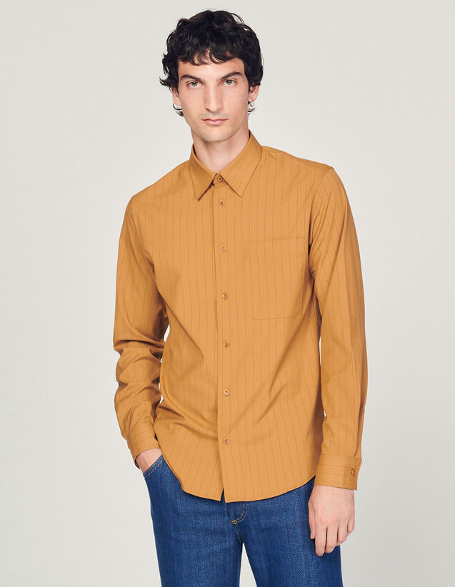 Striped Flowing Shirt : Shirts color Ecru