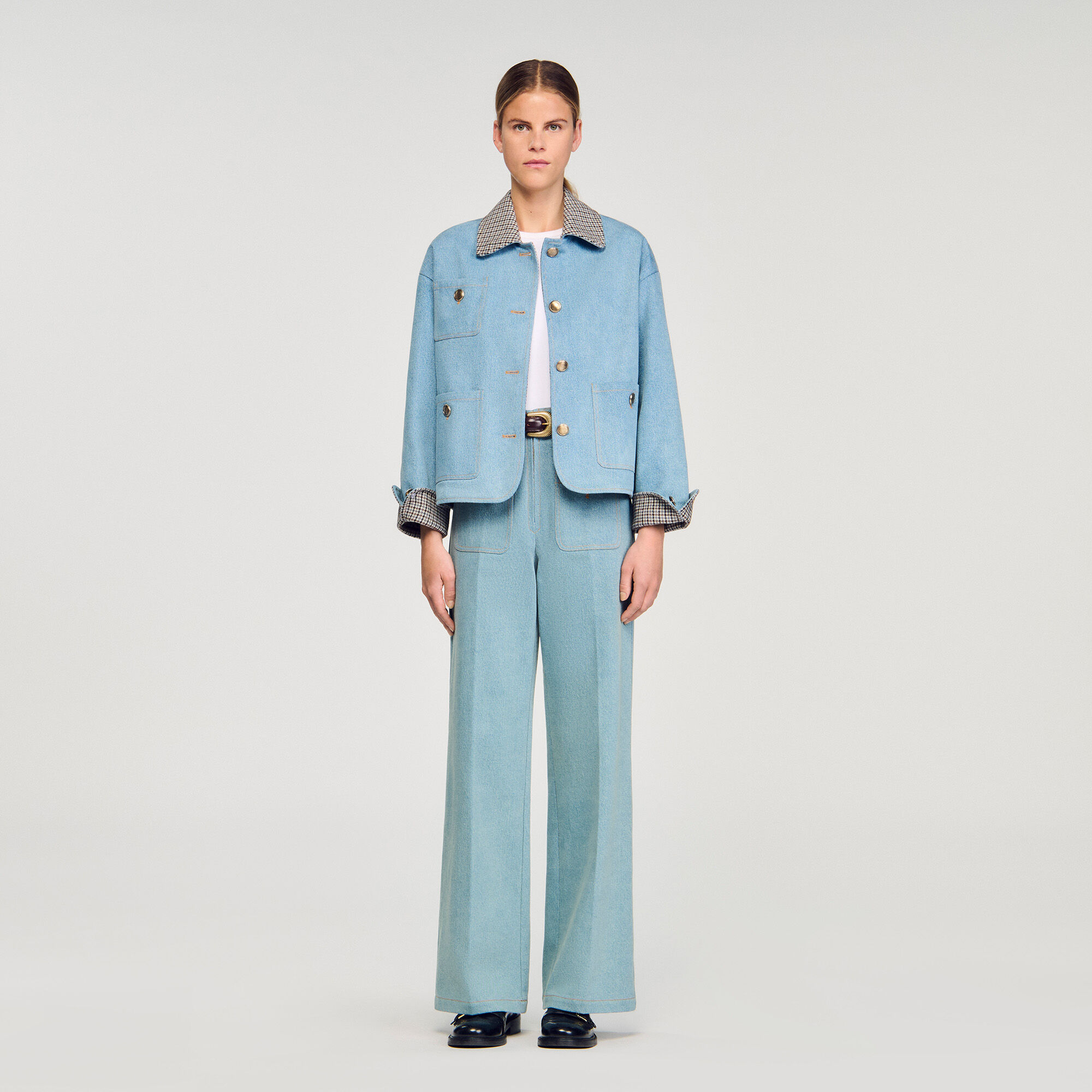 Denim Jacket : Blazers & Jackets color Blue Jean