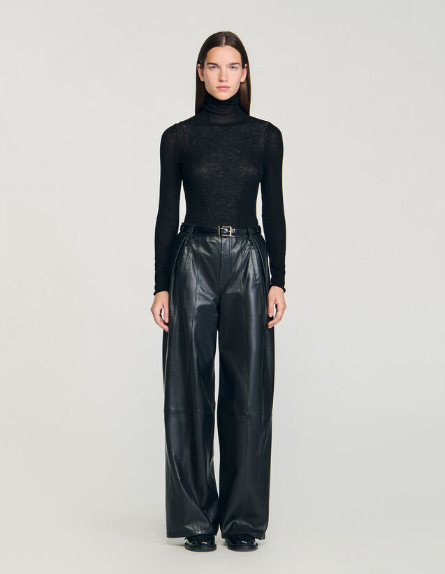 Layered Turtleneck Jumper - SFPPU02715 | sandro-paris.com Layered Turtleneck Jumper : Sweaters & Cardigans color Black