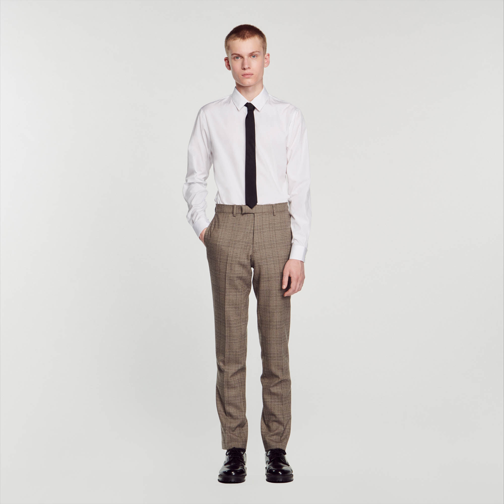 Wool Suit Trousers : Pants & Shorts color Grey