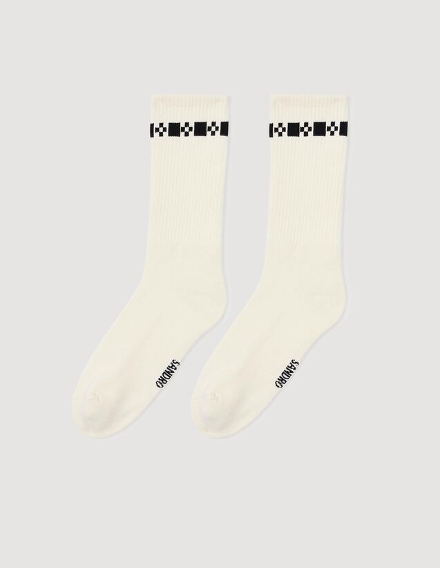 Embroidered Socks - SHABO01076 | sandro-paris.com Embroidered Socks : Socks color Black