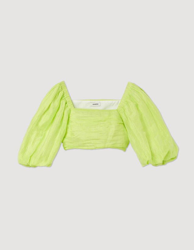 Gathered Crop Top : Tops color Anise