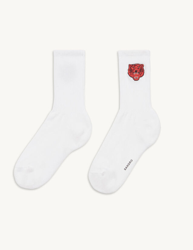 Socks With Patch : Scarves color white