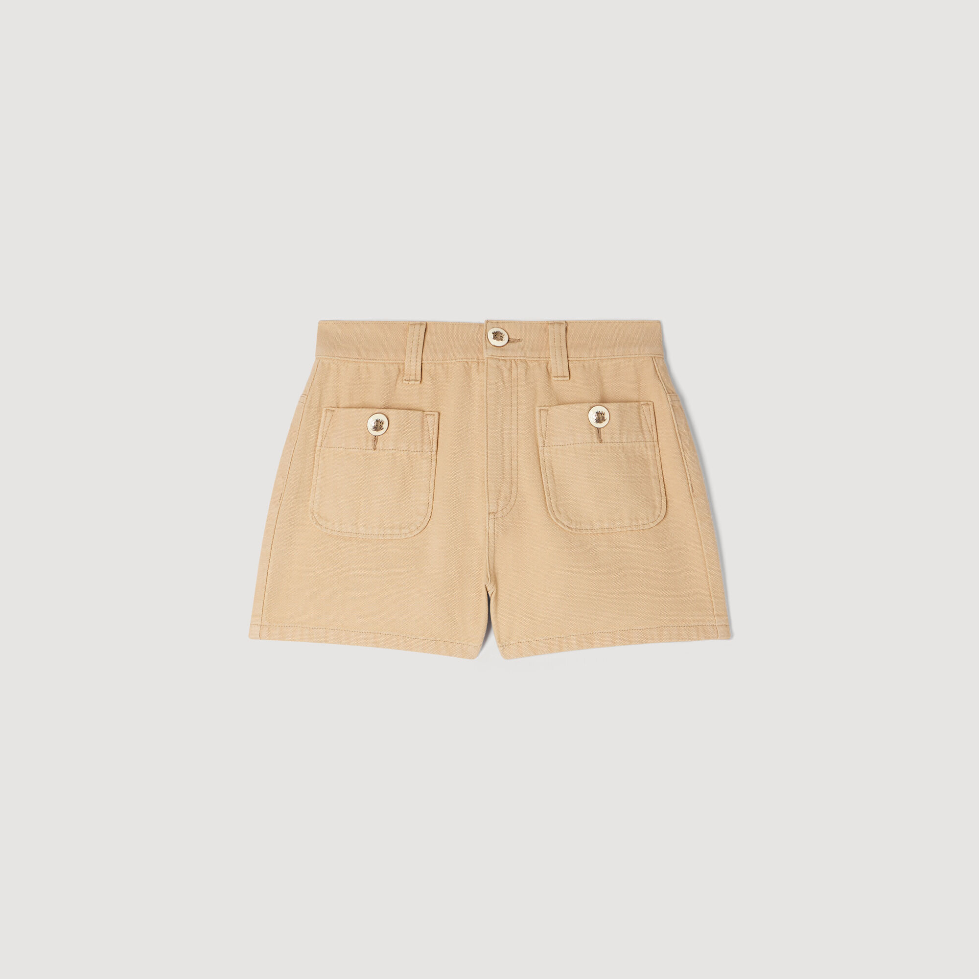 Denim Shorts : Skirts & Shorts color Beige