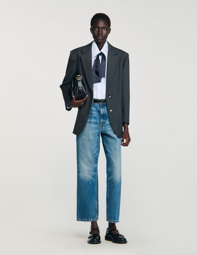 Suit Jacket - SFPVE01230 | sandro-paris.com Suit Jacket : Blazers & Jackets color Light Grey