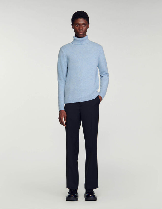 Wool And Cashmere Turtleneck Jumper : Sweaters & Cardigans color Black