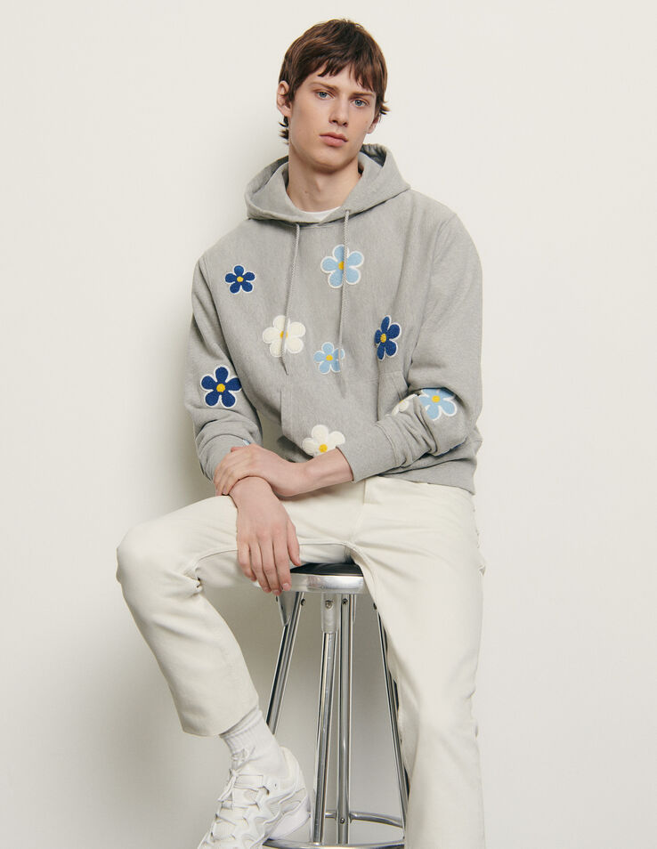 Sandro paris daisy patch hoodie Clearance