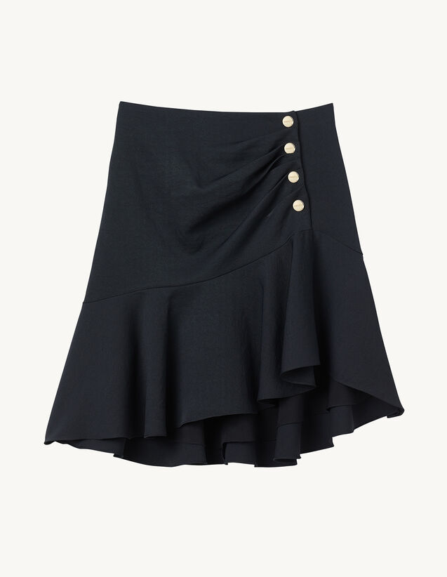 Short Asymmetric Skirt : Jumpsuits color Black