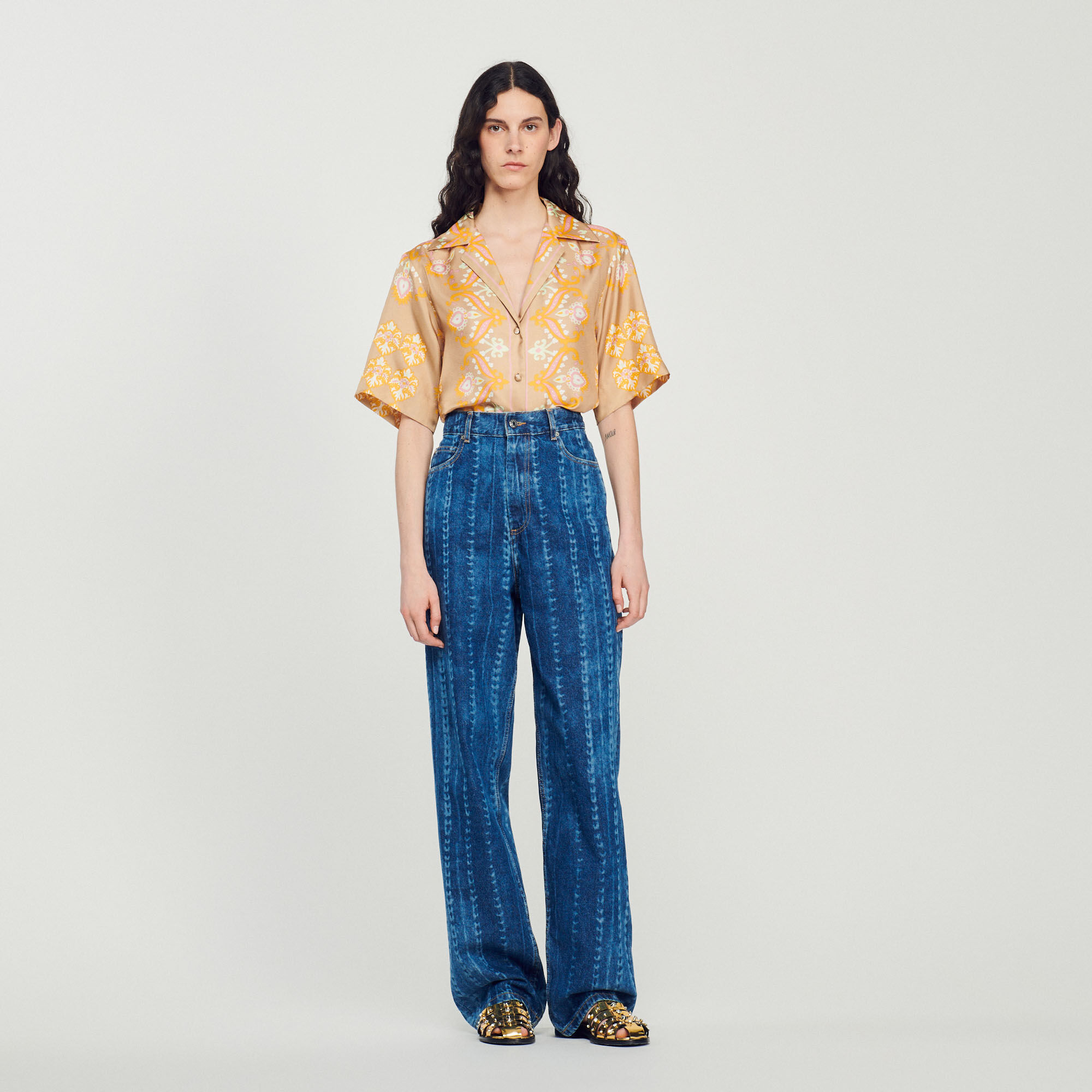 Printed Silk Shirt : null color 