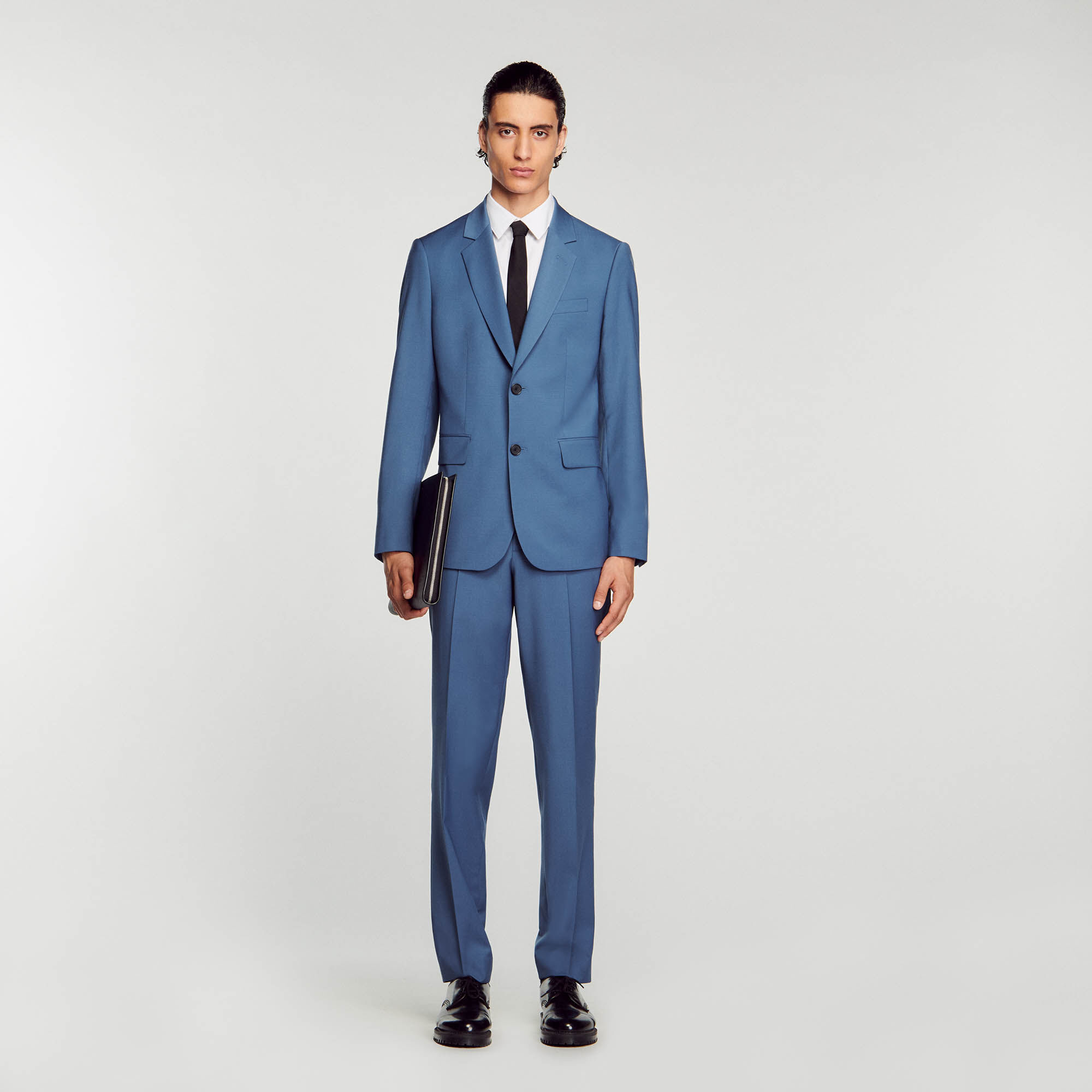 Wool Suit Jacket : Jackets & Coats color Blue