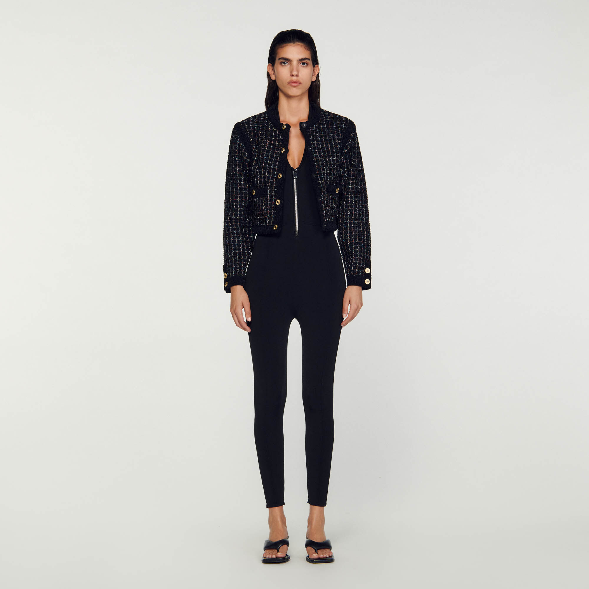 Knit Trouser Suit : Dresses&nbsp; color Black