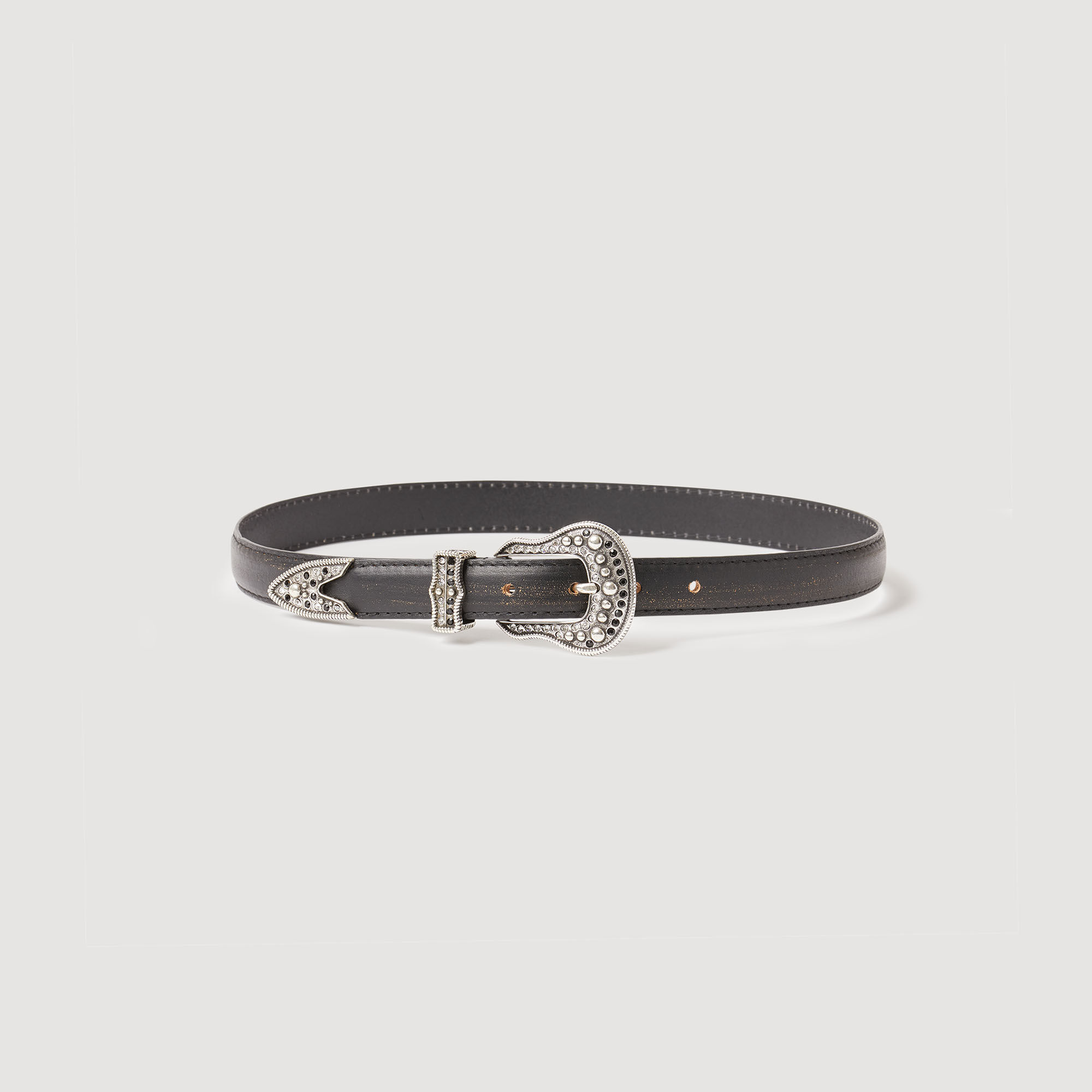 Slim Western Belt : Other Accessories&nbsp; color Black