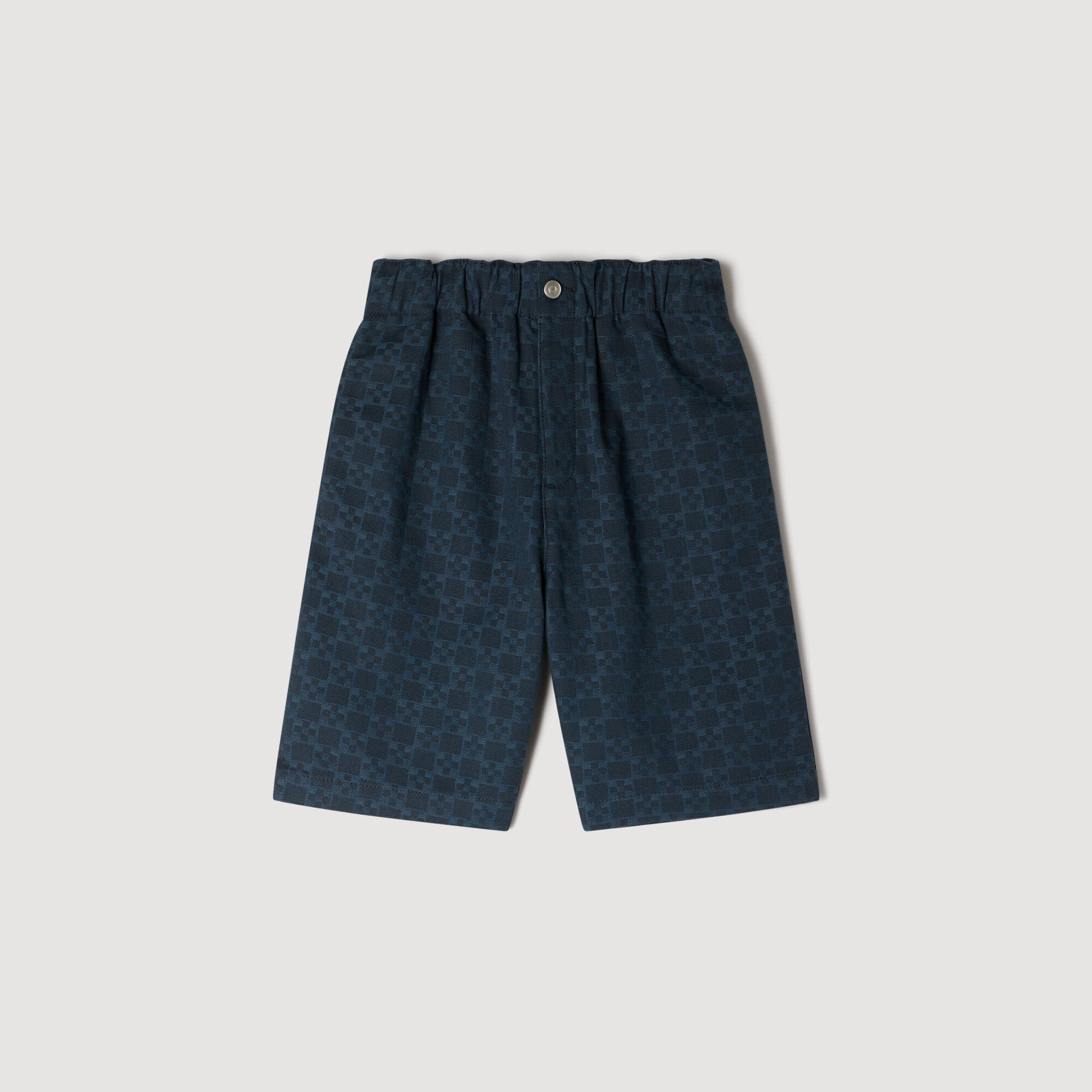 Square Cross Denim Shorts : Pants & Shorts color Navy Blue