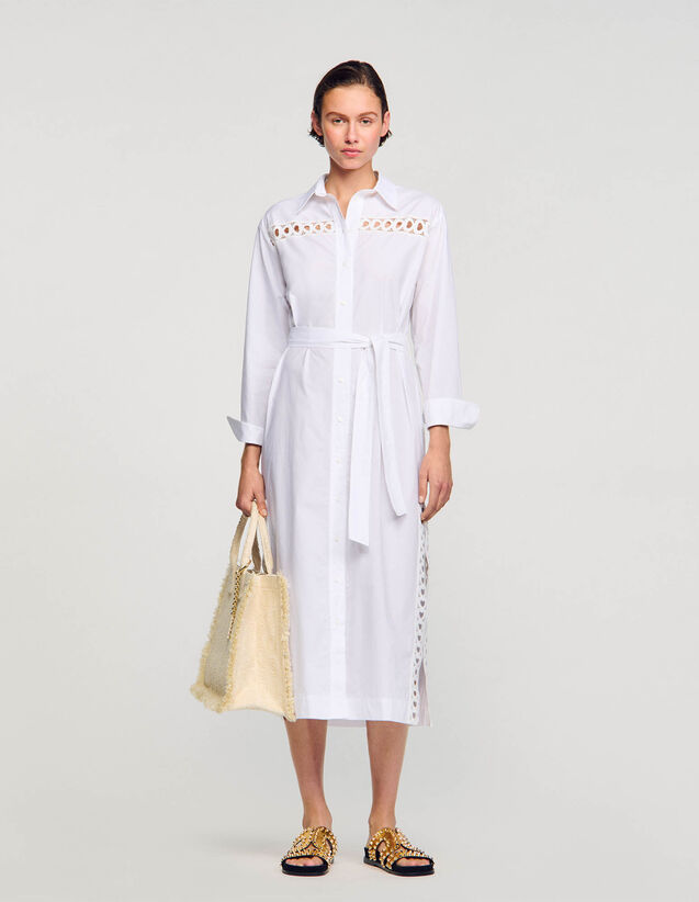 Long Shirt Dress : Dresses color white